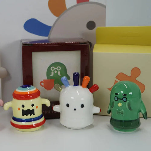 Ceramic Animals Pottery Figurine Crossings Game Model Collection Toys Desktop Ornament Kawaii Miniature Decoration Girls Gifts