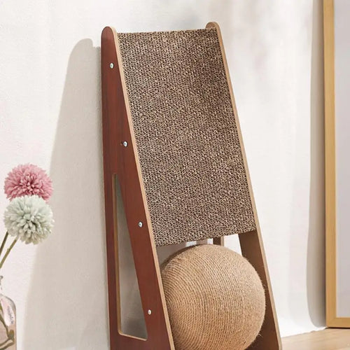 Natural Sisal Cat Scratcher Toy with Ball - 15.75 Durable Board