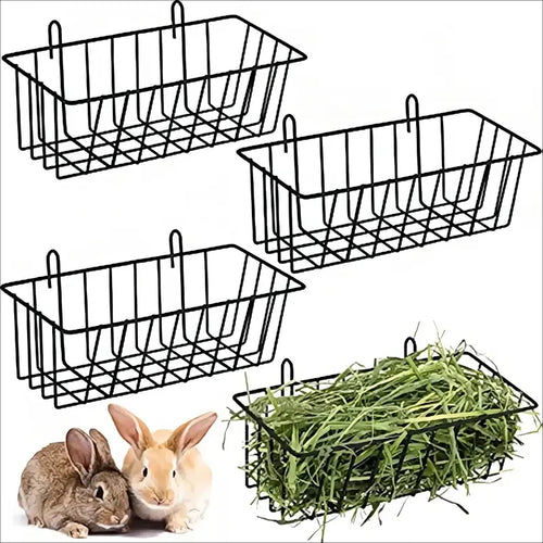 Metal Rabbit Hay Feeder Rack - 23x10x7.5cm Grass Holder