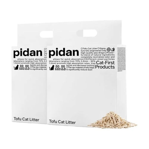 pidan Tofu Cat Litter Clumping,Flushable,Ultra Absorbent and Fast Drying, 100% Natural Ingredients Litter,Solubility in Water,Re