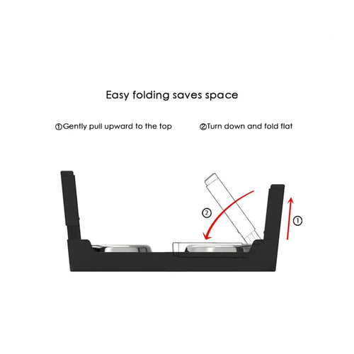 Adjustable Raised Dog Feeder with Double Stainless Steel Bowls
