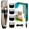 USB Rechargeable Pet Grooming Kit - Low Noise Dog Hair Trimmer