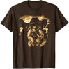 German Shepherd Western Graphic Cowboy Dog Smoking T-Shirt Ranch Farm Life Novelty Gift Men's Fashion Dog Dad Saying Tee Clothes