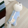 Teddy Backless Four-Legged Sweatshirt Pet Winter Warmth Pyjamas Small Dog Litter Bear Pattern Jumpsuits Clothes