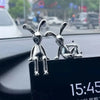 Rabbit Figurine Long-Eared Rabbit Statue Home Office Desktop Decoration Car Central Control Easter Bunny Art Ornaments