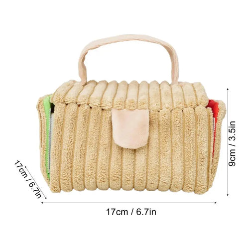 Croissant Snuffle Dog Toy - Interactive Plush Puzzle Chew Toy