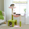 Petepela Flower Cat Tree - 89cm Tower with Hammock & Condo