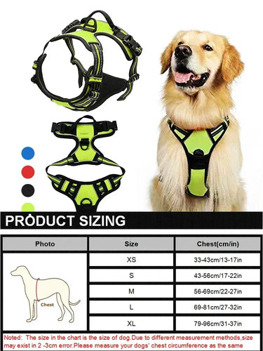 YOUSE Reflective Nylon Dog Harness - Adjustable Breathable Vest