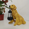 GoldenRetriever GermanShepherd  Rottweiler,Statue Outdoor with SolarLed Home GardenDecoration Windproof Lamp RealisticDog Decor