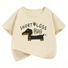 Fashion Dachshund Dog Design T-Shirt Printed T Shirt Boys Girls Summer Clothes Short Sleeve Tops T-Shirts Cute Clothing Kids