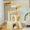 Pequlti 104cm Multi-Level Cat Tree with 2 Condos - Wood