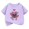 Summer Spring Fashion Cute French Bulldog Design Printed T Shirts short sleeve Kids Children's T-shirt Boys Girls Casual Top Tee