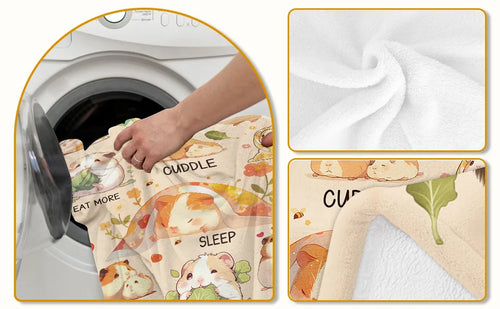 Guinea Pig Blanket, Soft Flannel Guinea Pig Gifts for Kids, Cute Capybara Blanket for Women, Birthday Gift Blanket for Kids,