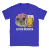 Delicious Beers Sad Hamster Meme Men's T Shirt Lecker Bierchen Vintage Tees Short Sleeve O Neck T-Shirt Cotton Adult Clothing