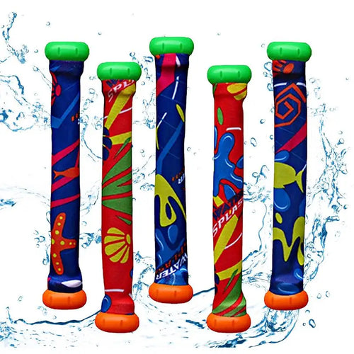 Pool Diving Sticks - 5-Piece Underwater Toy Set for Kids