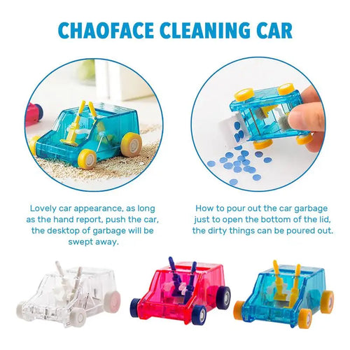 Mini Car Desktop Cleaning Trolley - Cute Toy Dust Cleaner