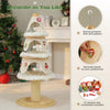 PAWZ Road Christmas Cat Tree Tower - 3 Condos Green/White 135cm