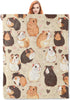 Lovely Guinea Pig Pattern Soft Throw Blanket – Perfect for Animal Lovers, Friends, Couch, Bed, Car, Home, Camping, All-Season