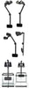 Reptile Terrarium Adjustable Dual-head Lamp Stand Adsorption Removable UVB UVA Lamp Stand Reptile Habitat Supplement Calcium