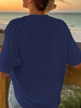 Dachshund and letter print short-sleeved T-shirt Casual and versatile style Suitable for summer daily wear and going out