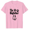 The Dogfather Funny T-shirts for Men Dog Dad T-shirt German Shepherd Dad Male Tshirts Short Sleeve Summer Oversized T Shirt Tee
