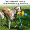 Interactive Squeaky Dog Rope Toy with Elastic Drawstring