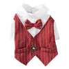 English Style Gentleman Dog Dress Puppy Suit with Tie for Formal Occasions Four Seasons Wedding Pet Photo Teddy Clothes