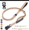 Heavy duty tactical bungee leash shock absorbing reflective, no pull.