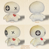 Handmade Catnip Toy | Rex & Rex Jr. – Voodoo Doll Chunkle Puffs in Gallery White and Natural Fiber Infused with Miracle Nip Botanicals for Cats