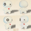 Handmade Catnip Toy | Rex & Rex Jr. – Voodoo Doll Chunkle Puffs in Gallery White and Natural Fiber Infused with Miracle Nip Botanicals for Cats