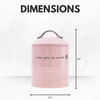 I Love You So Much Dog Treat Canister Gift Set – Pink & Blue