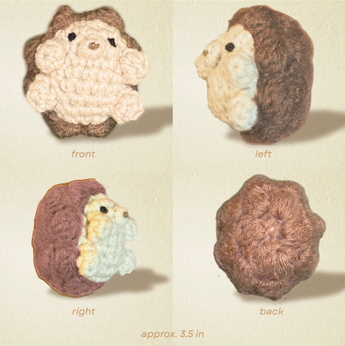 Handmade Catnip Toy | Harold the Hedgehog – A Chunkle Puff Infused with Miracle Nip Botanicals