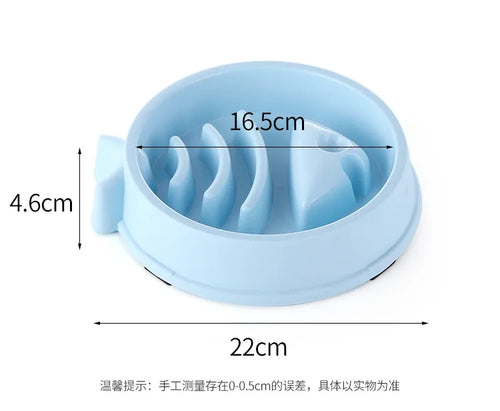 Anti-Choking Slow Feeder Dog Bowl - Non-Slip Plastic Maze Bowl