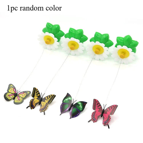 Cat Toys Rotating Electric Flying Butterfly Flying Bird Automatic Cat Teaser Toy Intelligent Training Fun Plaything Pet Supplies