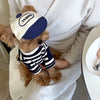 Black Striped Pet Dog Clothes Summer Cartoon Teddy T-shirt Yorkshire Two Leg Clothes Small Dog Soft Pullover