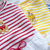 Pet Thin Striped Dress Dog Teddy Small Dog Yorkshire Lace Vest Dog Dresses for Small Dogs Puppy Clothes
