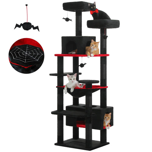 PAWZ Road Large Cat Tree Tower - 72 Multi-Level with Condo Grey