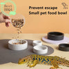 (BBQ4)Reptile Food Bowl Anti-Escape Ceramic Feeder Dish Black Reptile Water Bowl For Hermit Crab Gecko Chameleon Corn Snake