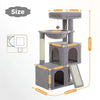 PAWZ Road Large Multi-Level Cat Tree with Condo and Hammock