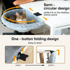 Cat Desk Bed One-Click Folding Sunken Design Space-Saving Semi-Circular Cat Desk Hammock Perch For Home Office Indoor Cats