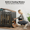 Heavy Duty Dog Crate Furniture with Wheels for Large Dogs