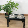 Adjustable Raised Dog Feeder with Double Stainless Steel Bowls