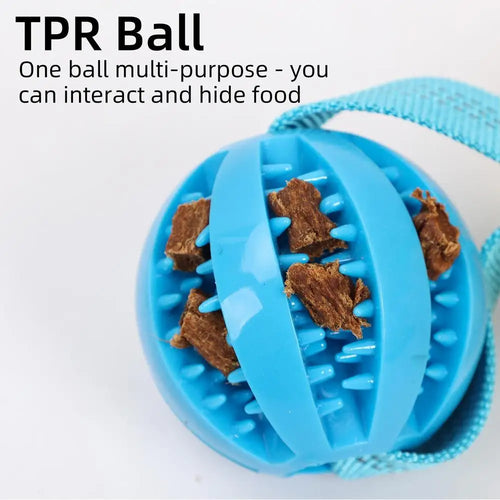 Interactive Squeaky Dog Rope Toy with Elastic Drawstring