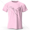 The Dog Friend Printed Modern Minimalist 100% Cotton T-Shirt, Lightweight Round Neck Short Sleeve Tee, Unisex Everyday Wear