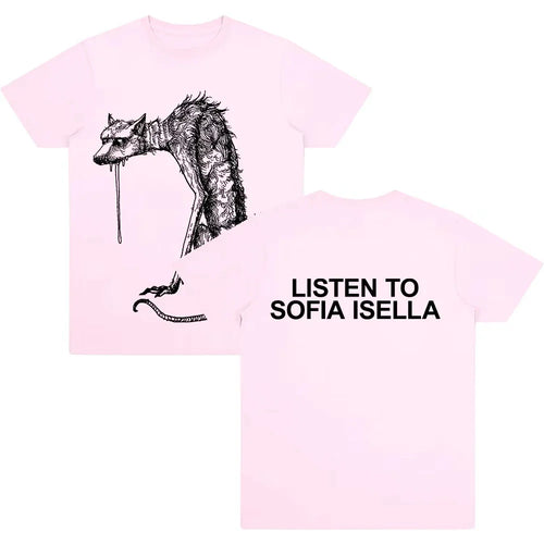 2026 The Dog T-Shirt Sofia Isella Cotton Tee Harajuku Casual Short Sleeve Womens Men Streetwear Crew Neck Tops Fashion Y2K