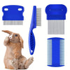 Pack of 4 Stainless Steel Flea and Lice Combs for Dogs and Cats
