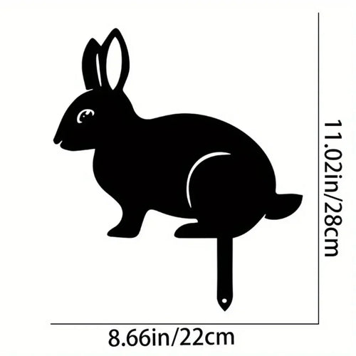 Rabbit Art Sculpture – Hollow Wrought Iron Figurines, Dust Proof and Realistic Rabbit/Squirrel for Garden, Home, and Yard