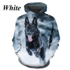 New Fashion Casual German Shepherd Animal Dog 3D Printing Men's Round Neck Hoodie Tops T-shirt Couple Hoodie