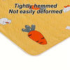2 Sets of Aesthetically Pleasing Rabbit-Shaped and Carrot-Shaped Pee Pads - Reusable, Super Absorbent, Washable Small Pet Potties Suitable for Guinea Pigs, Hamsters, Rabbits, Etc. - Easy-To-Clean Cage Liners, Odor-Resistant,