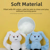 Long Eared Rabbits Pet Plush Toys Bite-Resistant Stuffed Animal Dog Chew Toys Tooth Cleaning Soft Squeaky Dog Toys